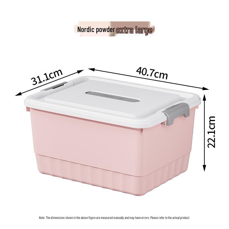 Extra Large Plastic Storage Box with Lid for Clothes, Toys, and Snacks