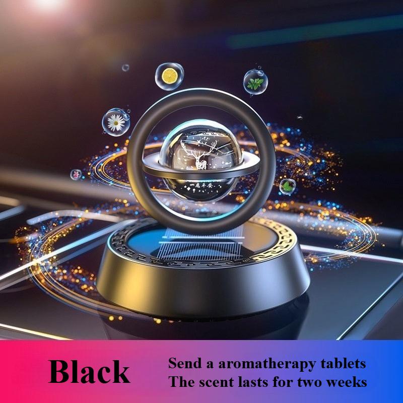 Parfumier Solar de Lux pentru Mașină, Difuzor de Parfum Metalic Rotativ, Parfum de Mașină și Decorațiune Interioară, Aromoterapie pentru Auto