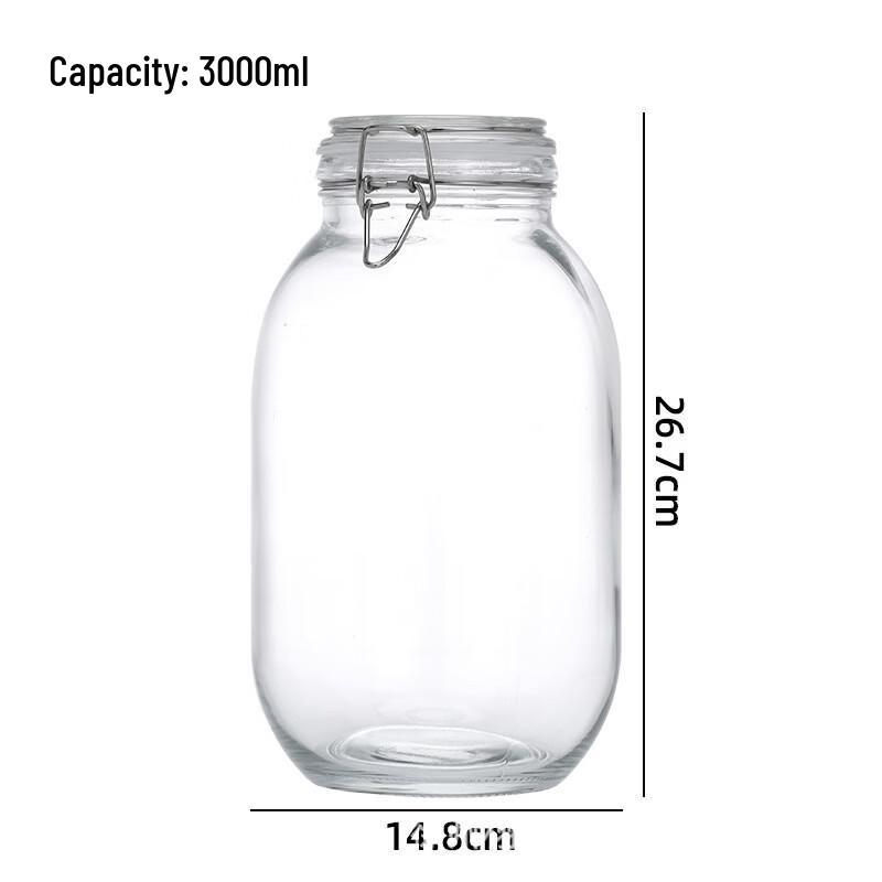 3000ml Multi-purpose Sealed Glass Jar