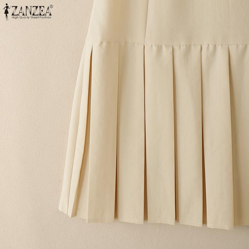 ZANZEA Women Summer Casual Round Neck Sleeveless Dress