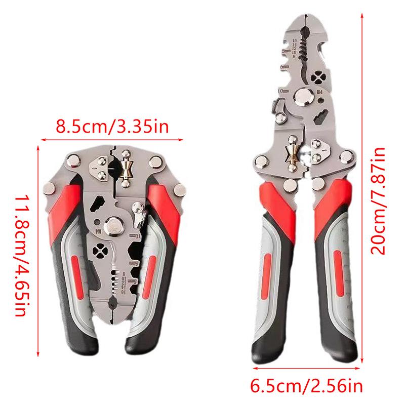 Multifunktions-Crimpzange Kabelschneider Abisolierzange Crimpzange Einstellbarer Automatischer Drahtabisolierer Verdrillwerkzeug Handwerkzeug