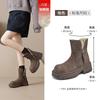 Augustine Fleece Martin Boots Women's Winter 2025 New Thickened Brown Short Boots Thick Heel Platform Snow Cotton Shoes