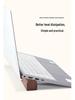 Walnut Wood Portable Laptop Stand with Cooling and Neck Protection