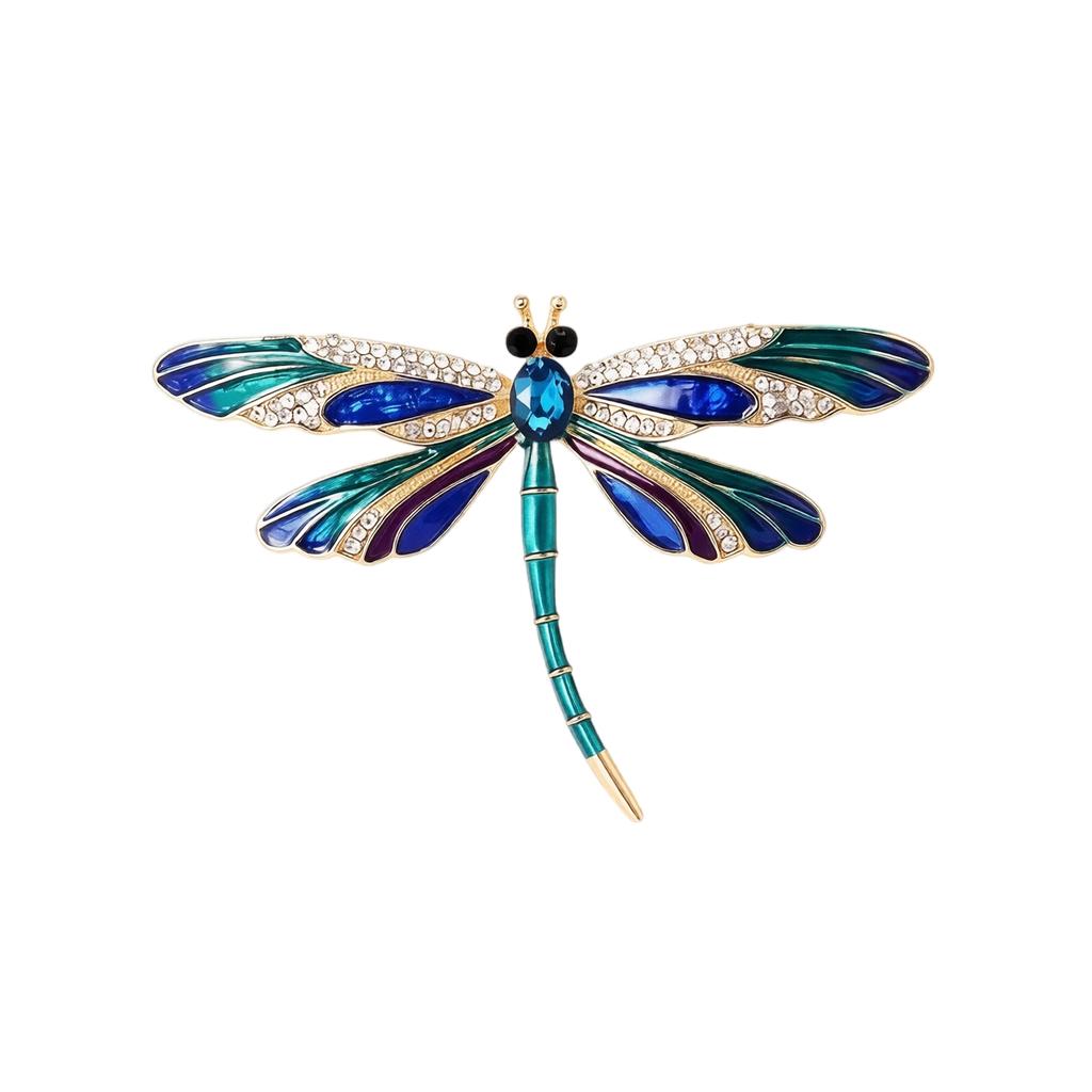 Dragonfly Brooch Enamel Insect Pin Fashion Jewelry Accessory for Winter Coat Jacket Decoration Stylish Brooch for Clothing Accessories
