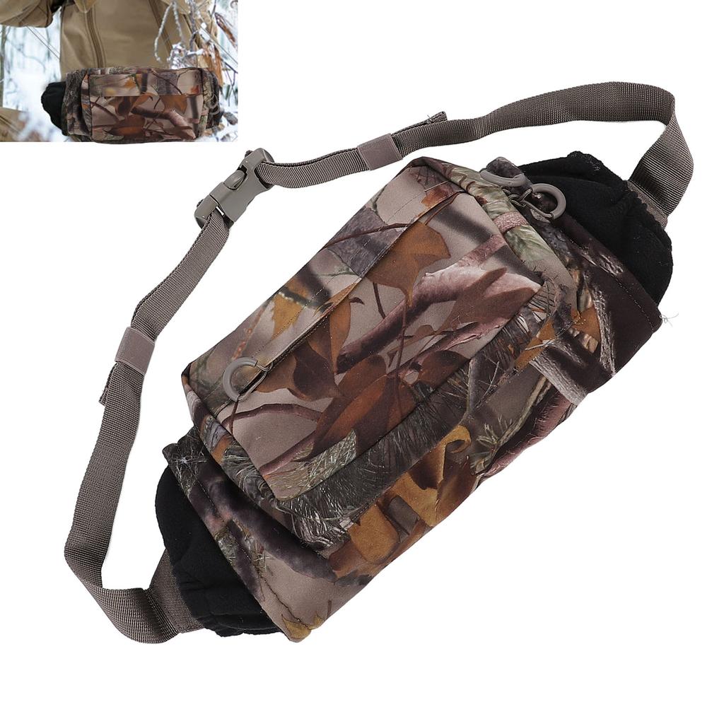 Camping Hand Warmer Waist Bag with Warm Gloves, Hand Muff Fanny, for Outdoor Fishing