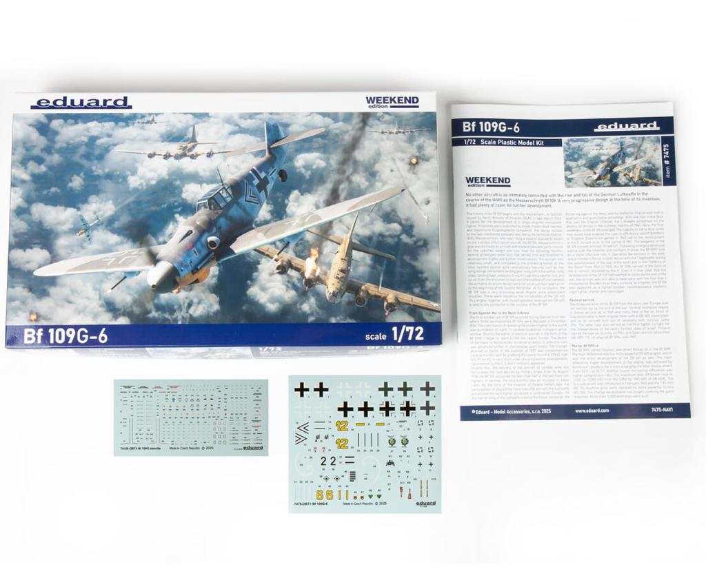 Eduard Weekend Edition Plastic Model EDU7475 1/72 Bf109G-6 (Airplane)