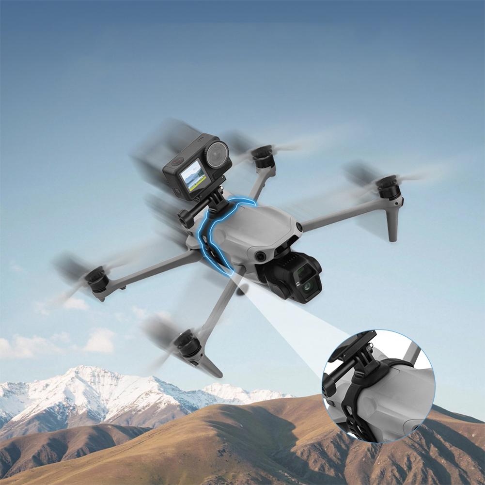 Top Extension Camera Bracket 1/4 Thread Action Camera Adapter Base Strap Camera Top Mount Holder for DJI Air 2/3S Mavic 2/3Pro