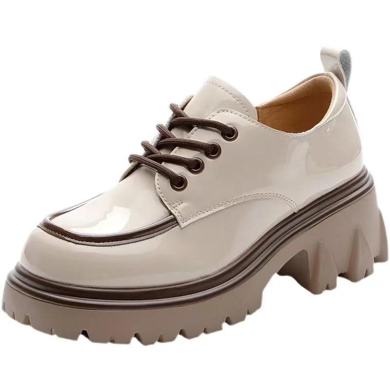 Lolita Schuhe Damen Herbst Plateau Schwarz Hgh Heels Mode Runde Zehen Mary Jane Damen Lack Kunstleder Student Cosplay Schuhe