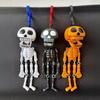 Skeleton Bag Charm Spooky Plastic Skeleton Keychain Pull String Skeleton Keychain Fun Movable Joint Keychain For Handbags Daily