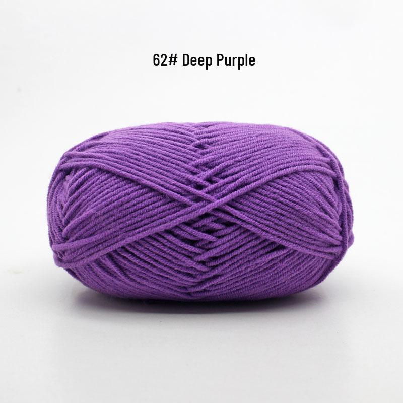 4-Ply Milk Cotton Yarn for DIY Baby Scarf & Blanket Knitting