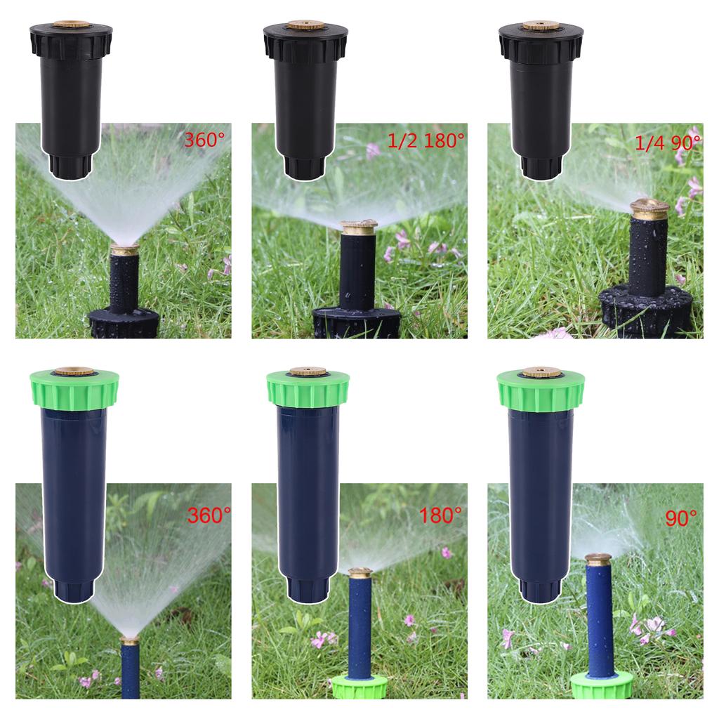 90-360 Degree Pop-Up Buried Sprinkler 1/2" Female Thread Lawn Irrigation Sprinkler Automatic Telescopic Lawn Irrigation Sprinkle