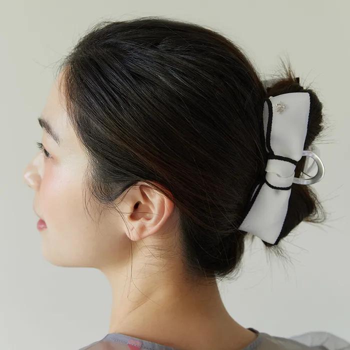 Border Ribbon Hair Crow Clip HB2232