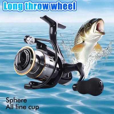 All-metal Line Cup Spinning Reel Fishing Reels 1000 5.2:1 Gear Ratio Ultra Light Saltwater Spinning Fishing Reel 22lb Max Drag