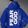 Men Pullover Hoodie Black FEAR GOD Vertical Large Bold Letter Psalm