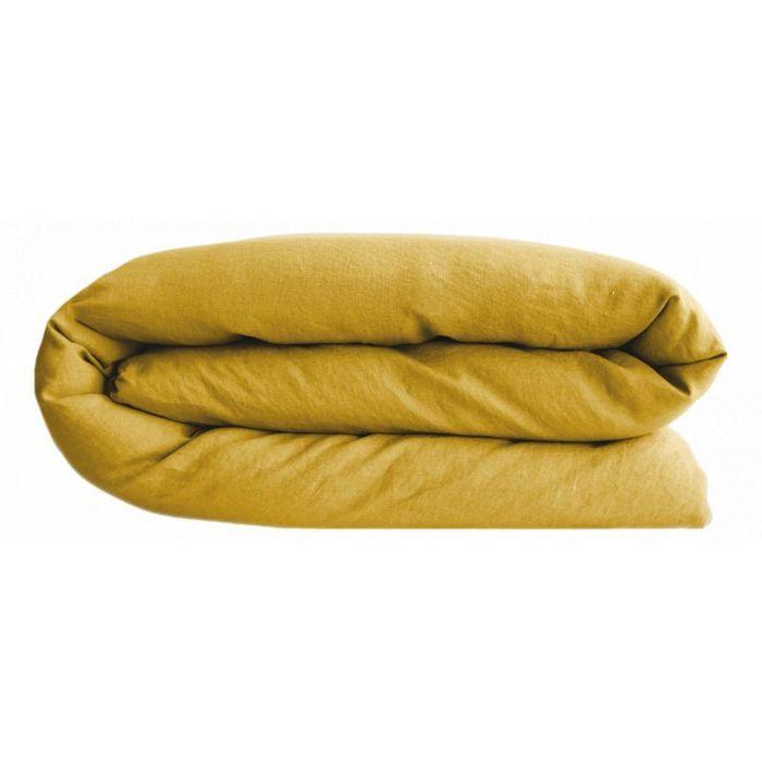 Housse de couette Palace 100% coton teint lavé Vent du sud - Palace Curry - Housse de couette 200 x 200 cm