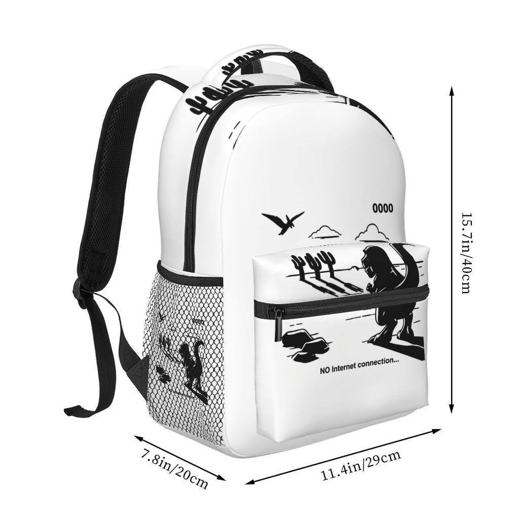 Funny T-Rex Dinosaur Print Student Backpack School Bag Hiking Travel Daypack for Boys Girls Fashion Bookbag Shoulder Bags
