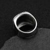 Titanstahl Diamantbesetzter Herren Hip Hop Quadratischer Ring