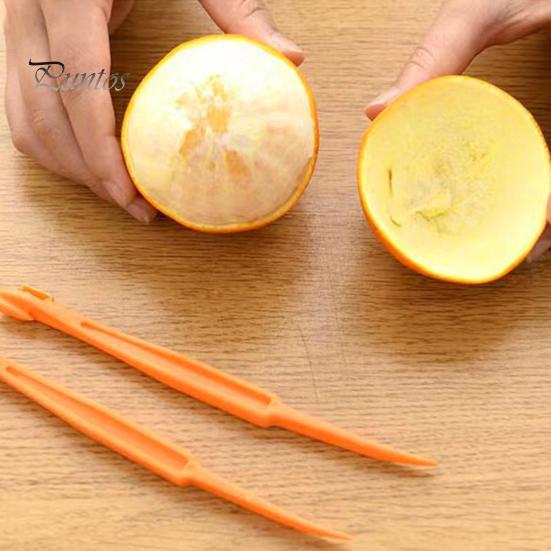 4-teiliges Hand-Orangenschäler-Werkzeug, problemloser Zitrusschalenschneider, einfacher Obstschneider, Zitronenschalenentferner, Küchenhelfer