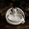 3D Printed Dragon Decor Gothic Jewelry Tray, Figurine, Mythical Creature Desktop Decorative Trinket Dish Organizer for Keys Coins Rings, Dark Fantasy