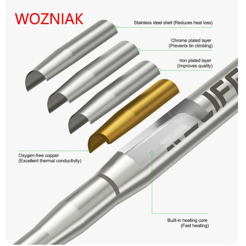 RELIFE 210 Soldering Iron Tip Set I/S/K Soldering Tip and Core Fast Heat Transfer and Rapid Heating for 210 Handles Tools