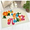 "Creative Imitation Cashmere Absorbent Floor Mats for Bathroom & Entrance - Easy Care"