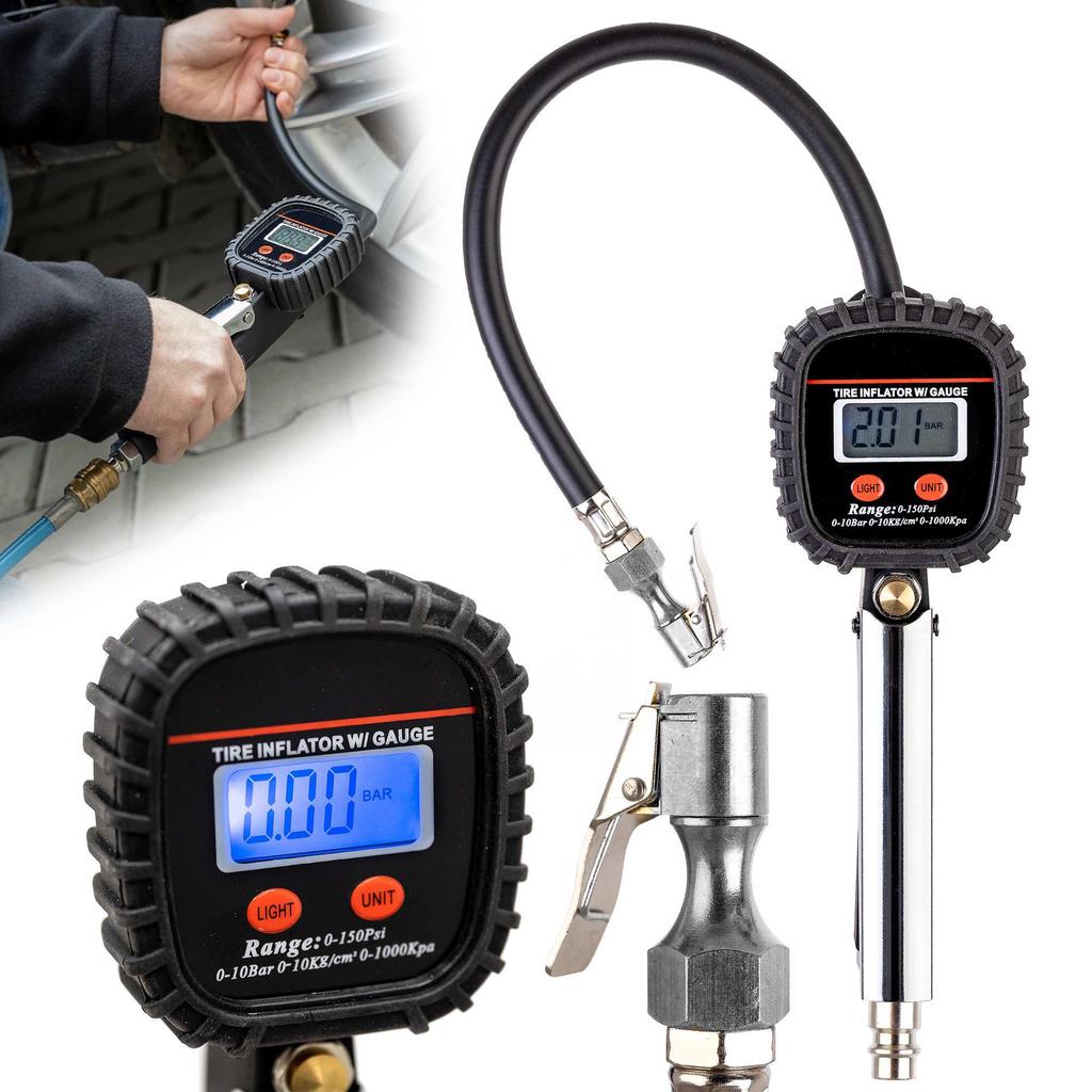 TIRE INFLATOR GUN WITH DIGITAL MANOMETER