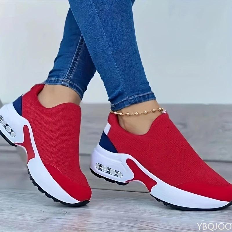 

Large Size Spring and Autumn Fashion New Comfortable Casual Women s Sports Shoes Shallow Mouth Low Top Thick Soled Women s Shoes 40 красный