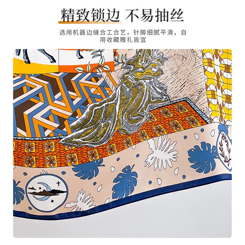 Natural Silk Scarf Women Square Shawls Wraps Scarves Pashmina Female Hijab Bandana Bufanda Poncho Kerchief Cachecol 90Cm