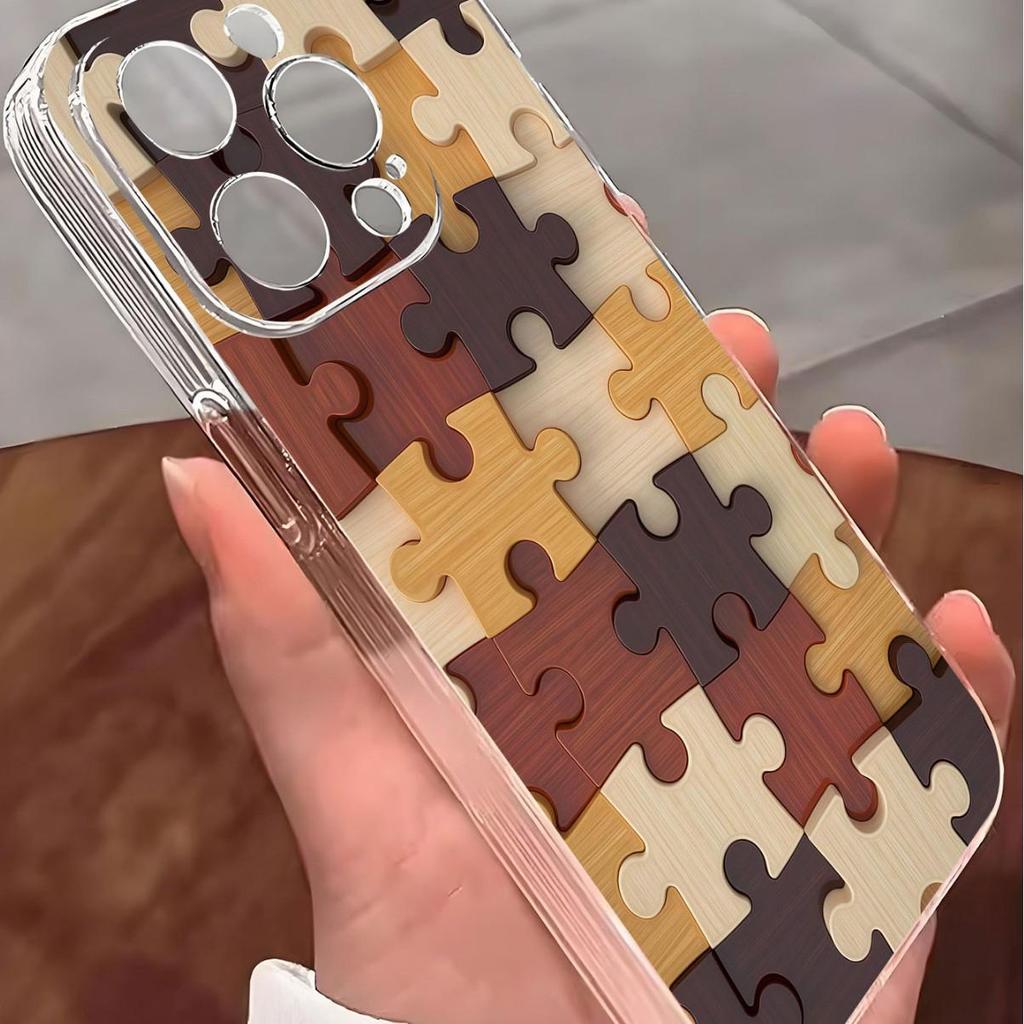 Anti-Fall Transparent Puzzle Case for iPhone 14/15/16/17 Pro Max Series