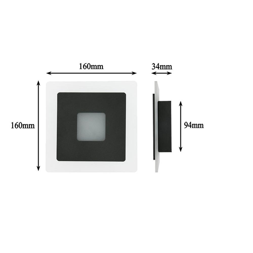 Plafoniera de interior cu LED de 18W Lampă pătrată din aluminiu acrilic Lampă modernă pentru dormitor pentru camera de zi Plafoniera pentru culoar