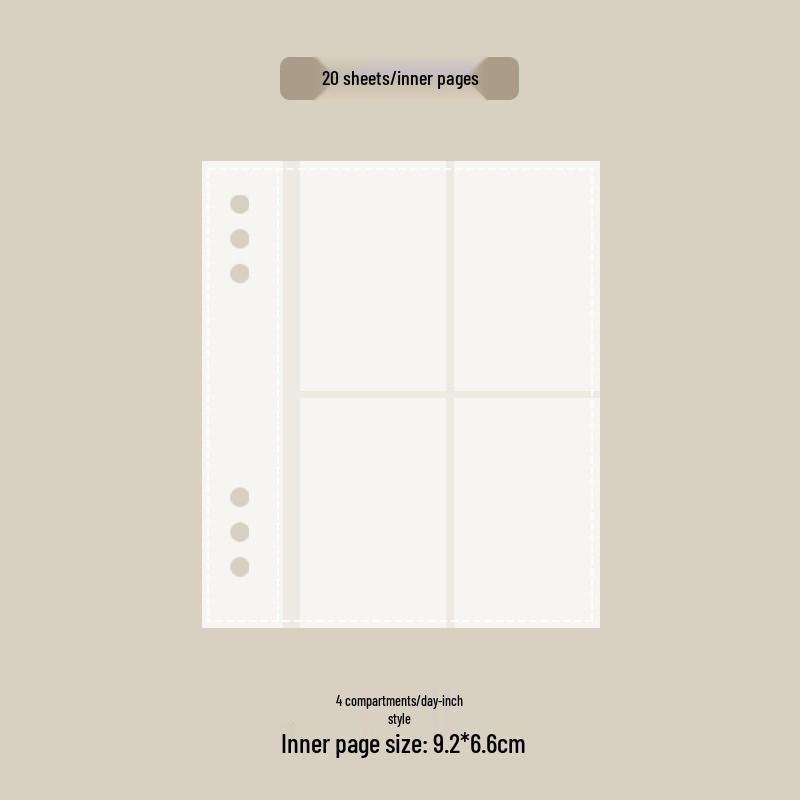 

Korean A5 4-Pocket Card Album with Magnetic Buckle - Ideal for DIY, Polaroids & Idol Collecting (INS Style)