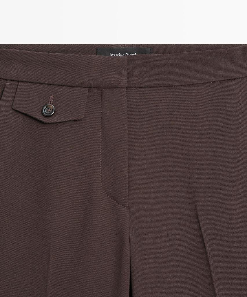 Masimodutti Pocket Detail Bell-Bottom Pants