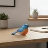 Carved Basswood Bird Ornament Handcrafted Sculpture Wood for
