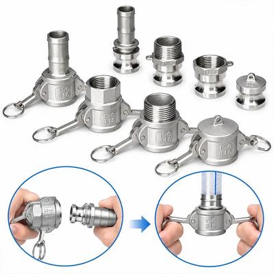 Stainless Steel Quick Connect Fitting Hose Barb Fitting for Water Oil Pump Pipe Systems