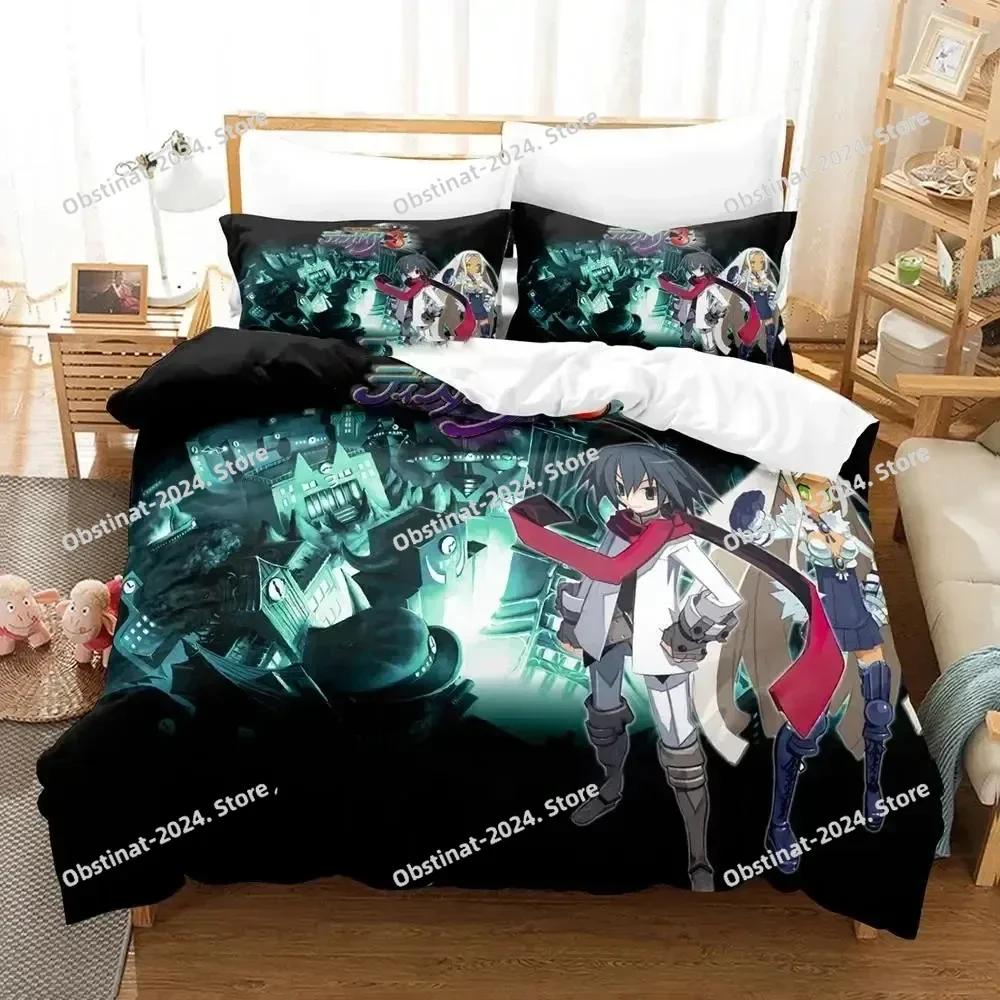 New Game Disgaea Hour of Darkness Bedding Set Printed With Pillowcase Bed Duvet Cover Soft Single Double Queen Super King Size