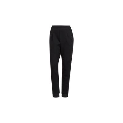 Style Warm Sweatpants with Cuffed Ankles Women Bottoms Black GR3744