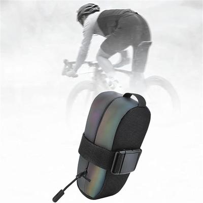 Cycling  Rear Bag, Bike Saddle Storage with Built-in Taillight, Mountain and Road Bike Riding Pouch for Tools, Accessories, and Safety