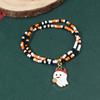 Halloween Rice Bead Bracelet Pumpkin Bat Ghost Dark Design Bracelet 1/6 Set Holiday Party Women's Jewelry Accessories