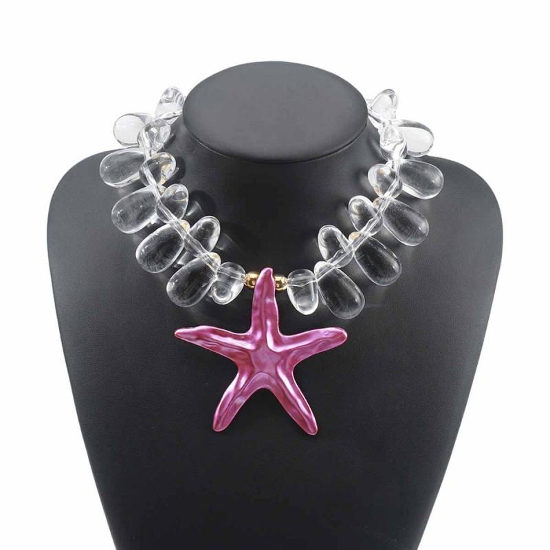 Bohemian Ocean Bead Necklace Women Beach Style Fashion Jewelry