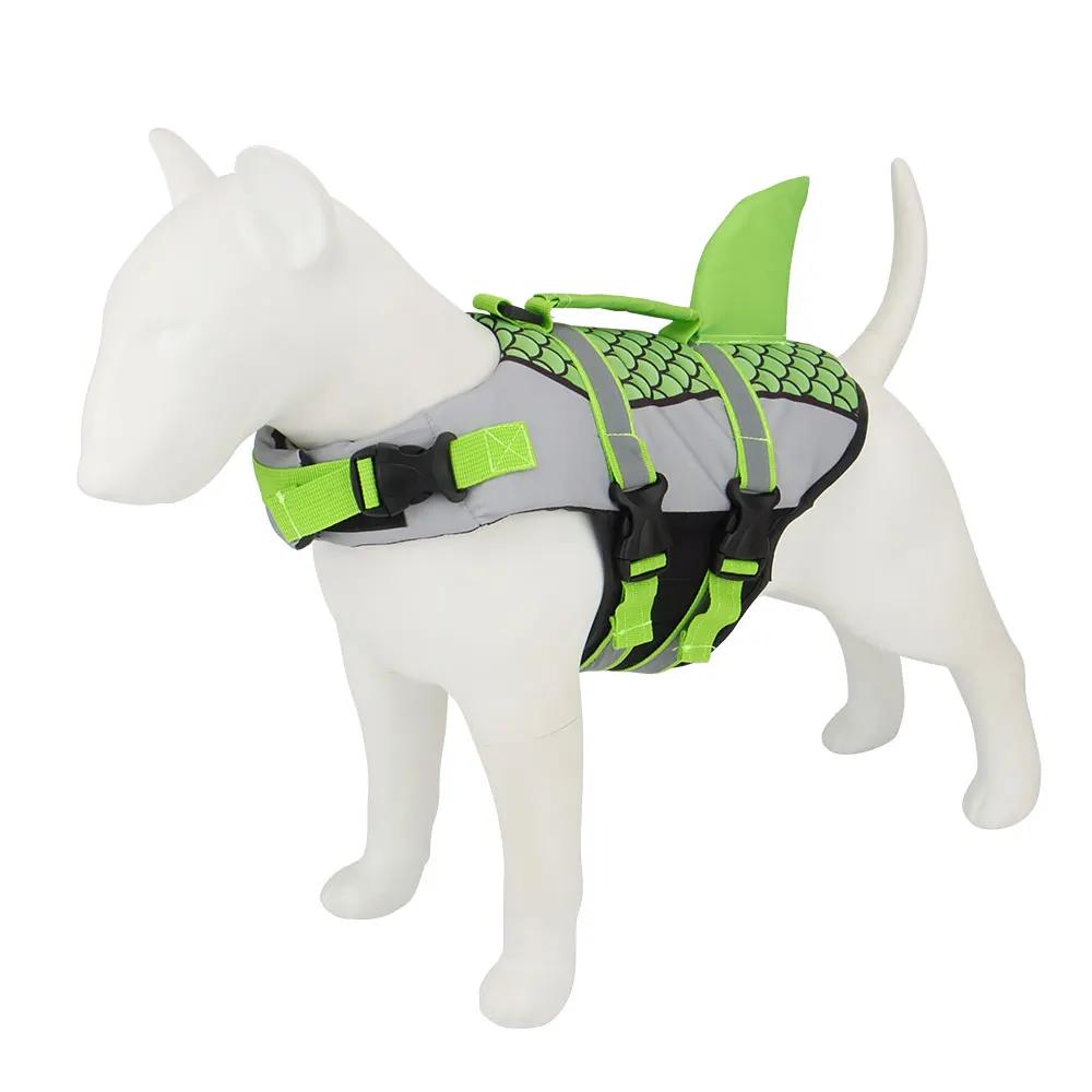 Pet Life Jacket Vest Harness Shark Swim Dog Clothes Summer Swimwear Puppy Dog Vest Scales Shark Design for Swimming