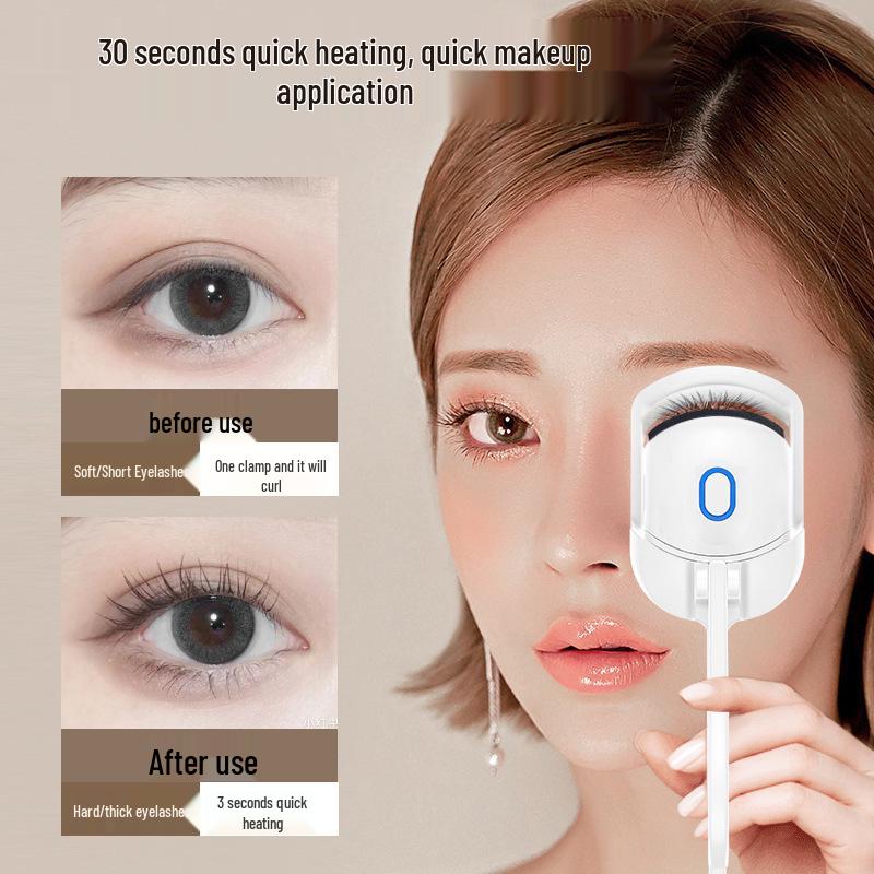 

Electric Heated Eyelash Curler - Cross-Border Curling & Shaping білий