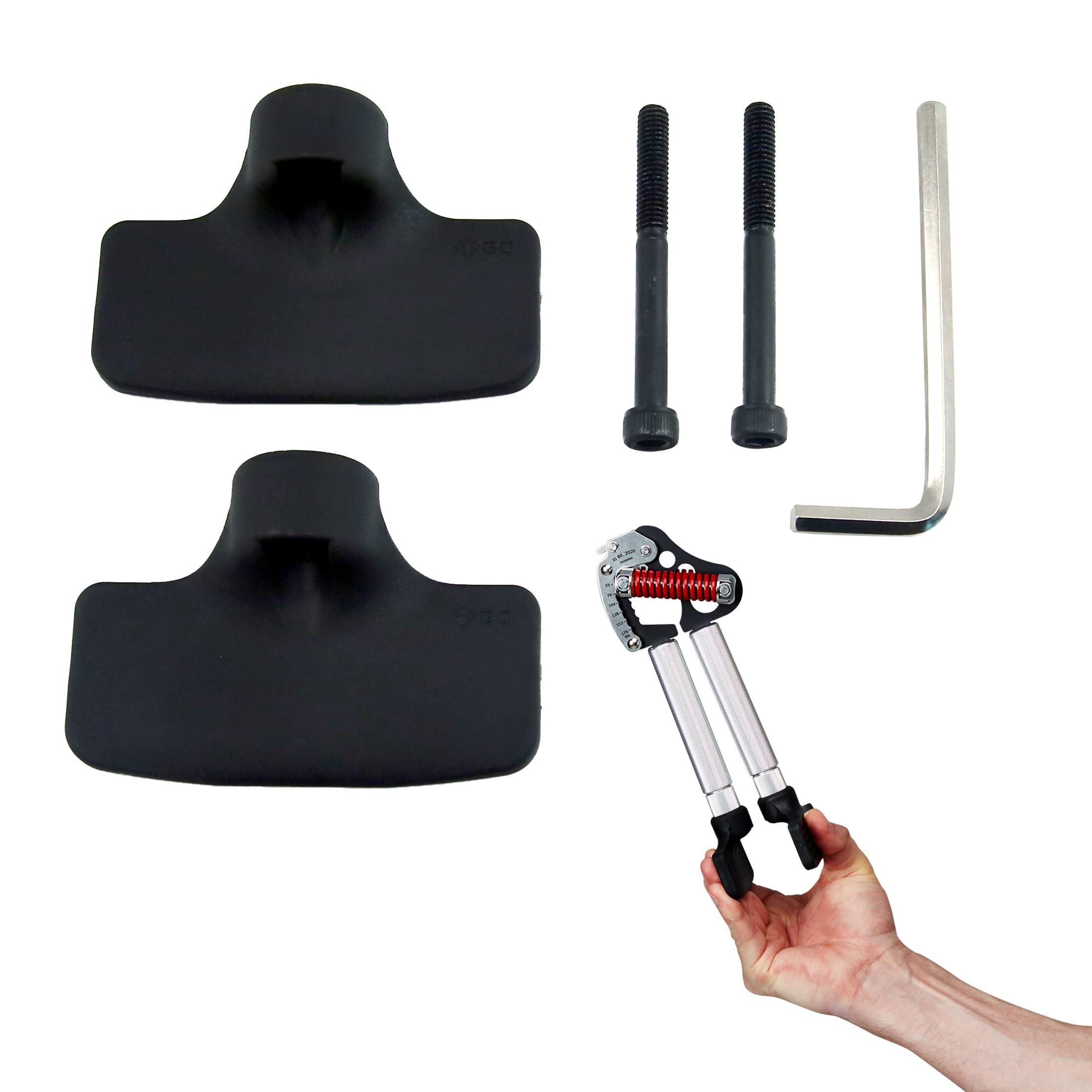 GD Iron Grip EXT Модель GD Pinch Grip Укрепление пальцев Ручной эспандер Улучшенный Премиум Регулируемый ручной хват для скалолазов чёрный