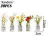 30/1 Stück Mini-Vase Kühlschrankmagnete 3D-Glasvase Magnetische Kühlschrankaufkleber Küchenkühlschrankdekoration Feiertagsgeschenke Zubehör