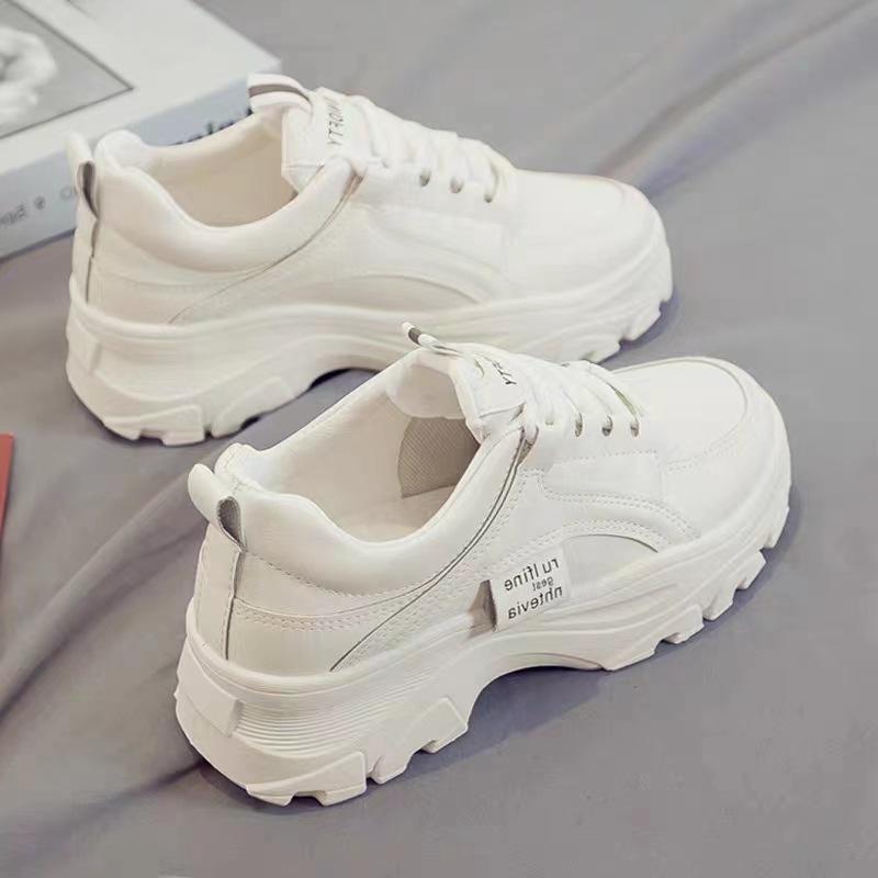 Dad Shoes Women's Spring New Platform Platform Leisure Versatile Heighten Soft Bottom Sports Autumn White Shoes