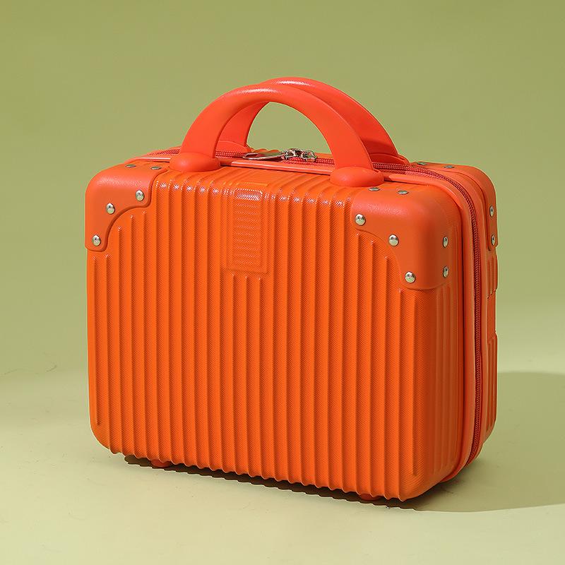 Personalized 14 Mini Makeup Suitcase: Ultra-Light Handbag with Small Gift Box and Password Lock. 14-inch