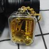 Room Decor Acrylic Music Box Keychain, Creative Carousel Melody Keyring, Sky City Design, Unique Christmas Gift and Travel Souvenir
