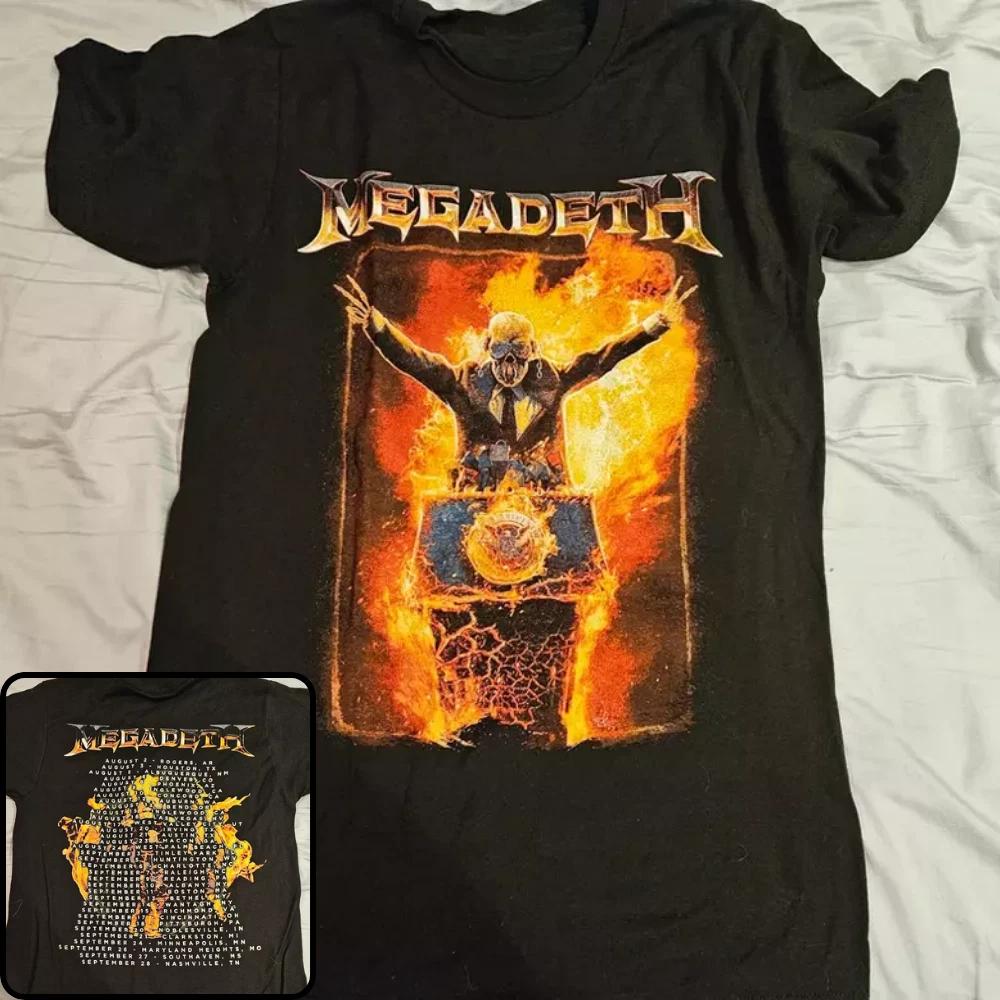 NEW Megadeth Destroy All Enemies Tour 2024 Front And Back Print Cotton T Shirts S