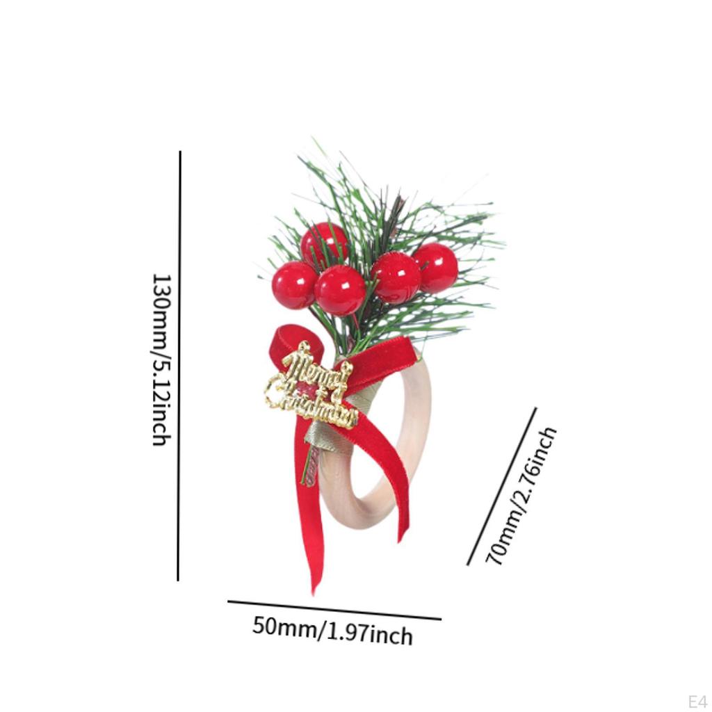 Vánoční ubrousková dekorace Dekorativní Kreativní s kuželem Červený dřevěný držák pro kavárnu Svatbu