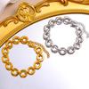 Xin Duo Duo Stainless Steel 18K Electroplated Irregular Round Link Chain Necklace & Bracelet