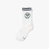 Tennis Stripe Crew Socks WHITE